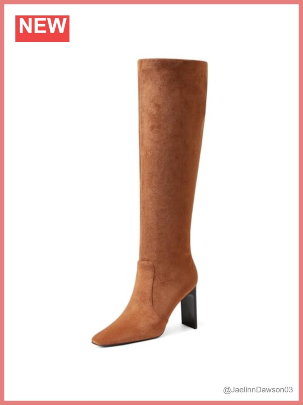 Women's Square Toe Chunky Block Heel Pull On Riding Knee High Boots, Non-Slip,